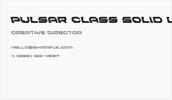 Pulsar Class Solid Leftalic Business Card