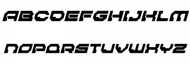 Pulsar Class Solid Semi-Condensed Italic Schriftart Groß