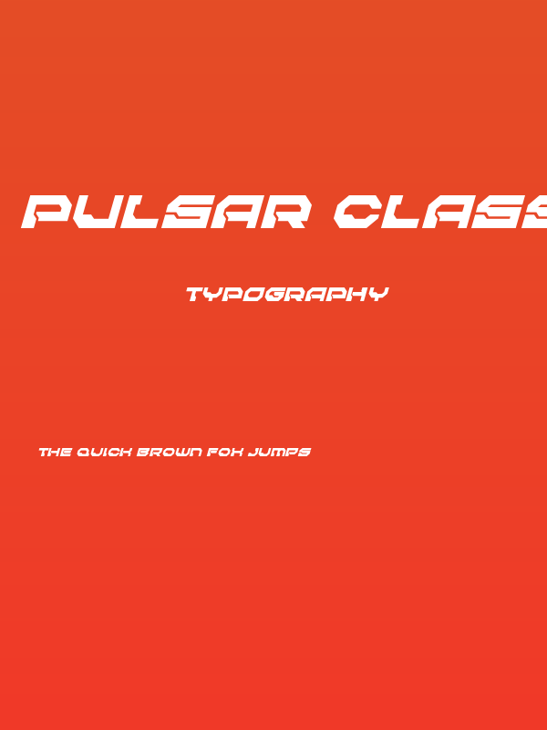 Pulsar Class Solid Semi-Condensed Italic Poster