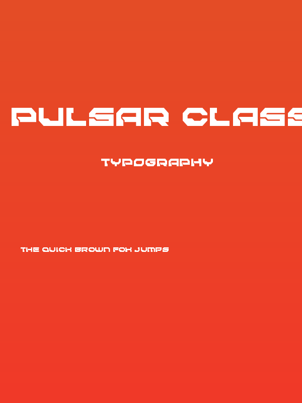 Pulsar Class Solid Semi-Condensed Poster