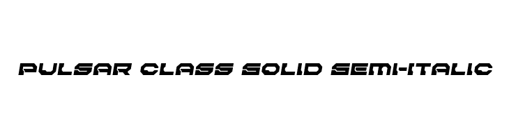 Pulsar Class Solid Semi-Italic  नि: शुल्क फ़ॉन्ट्स डाउनलोड