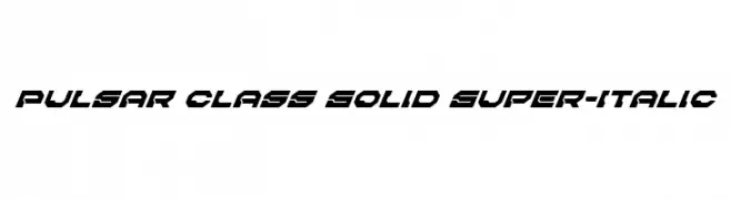 Pulsar Class Solid Super-Italic 