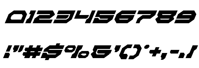 Pulsar Class Solid Super-Italic Font OTHER CHARS