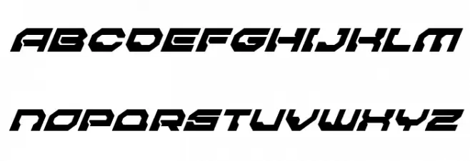 Pulsar Class Solid Super-Italic Schriftart Groß