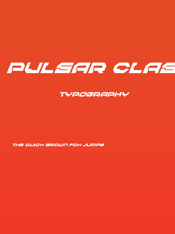 Pulsar Class Solid Super-Italic Poster