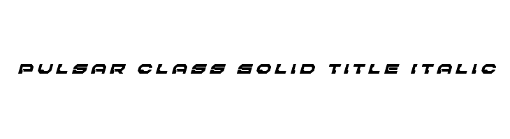 Pulsar Class Solid Title Italic  les polices de caractères gratuit tlcharger