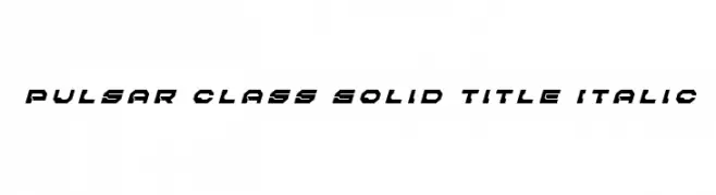Pulsar Class Solid Title Italic 
