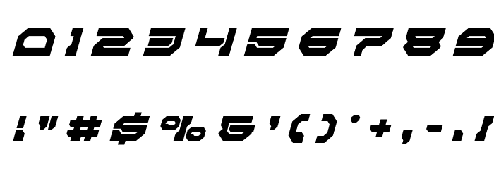 Pulsar Class Solid Title Italic Font OTHER CHARS