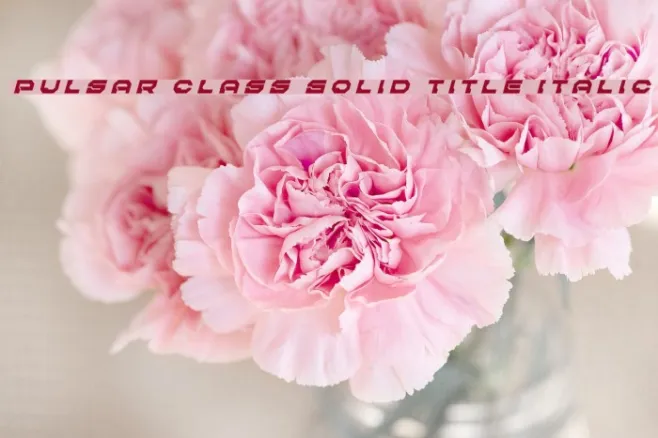 Pulsar Class Solid Title Italic Example 2