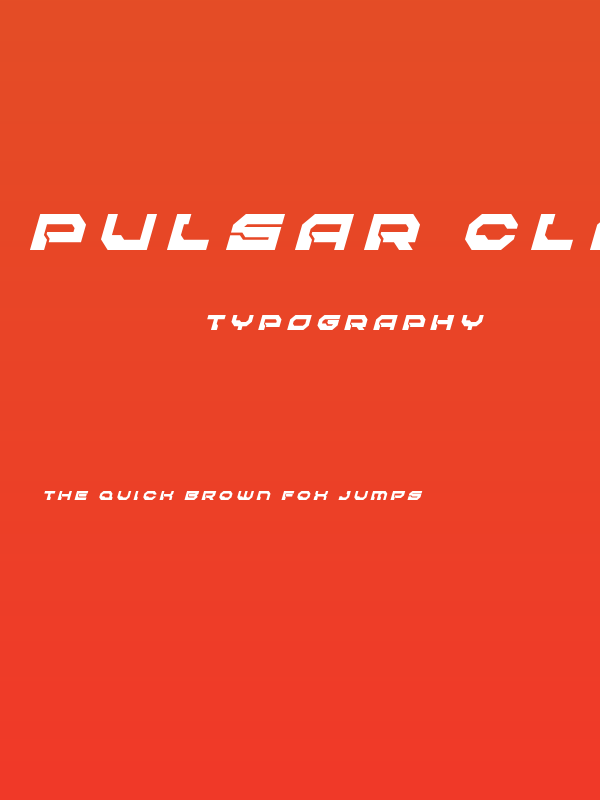 Pulsar Class Solid Title Italic Poster