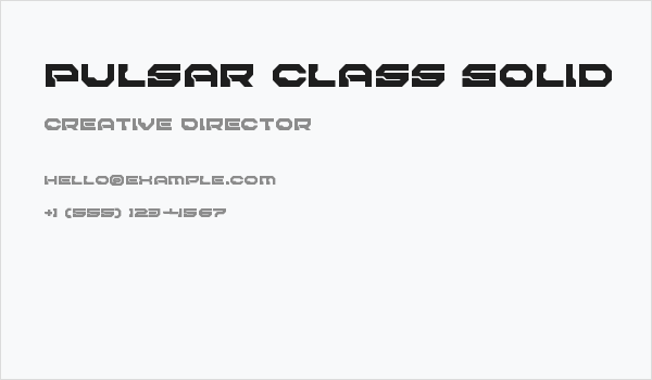 Pulsar Class Solid Business Card