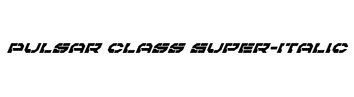 Pulsar Class Super-Italic  Fuentes Gratis Descargar