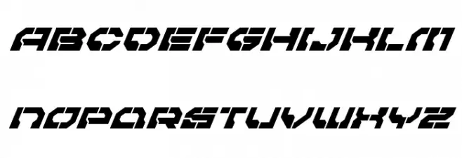 Pulsar Class Super-Italic Caratteri MAIUSCOLE