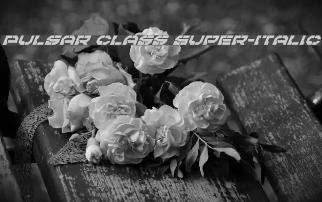 Pulsar Class Super-Italic Font examples