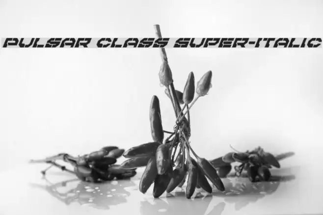Pulsar Class Super-Italic Font examples