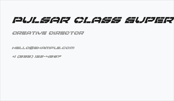 Pulsar Class Super-Italic Business Card