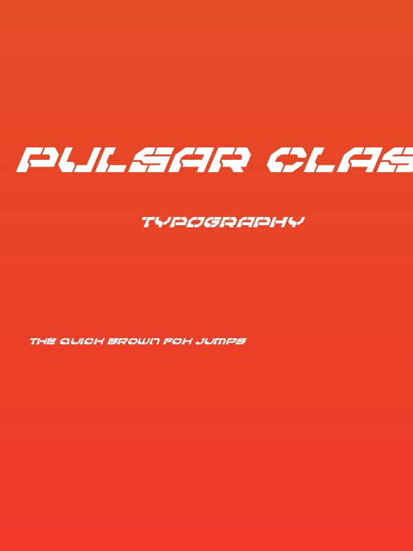 Pulsar Class Super-Italic Poster