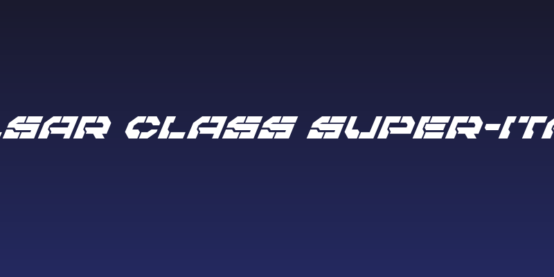 Pulsar Class Super-Italic Social Header