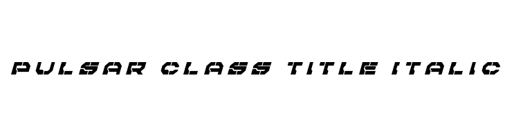Pulsar Class Title Italic  font caratteri gratis