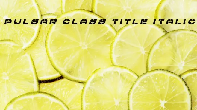 Pulsar Class Title Italic Example 1