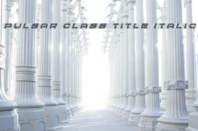 Pulsar Class Title Italic Example 2