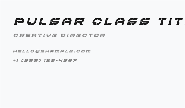 Pulsar Class Title Italic Business Card