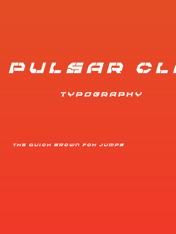 Pulsar Class Title Italic Poster