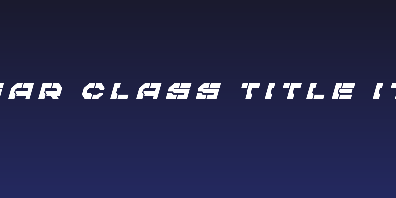 Pulsar Class Title Italic Social Header