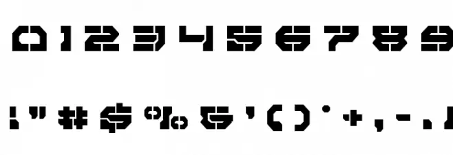 Pulsar Class Title Font OTHER CHARS