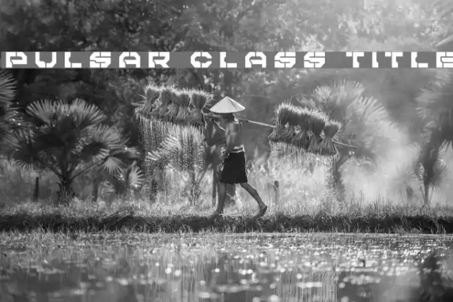 Pulsar Class Title Font examples