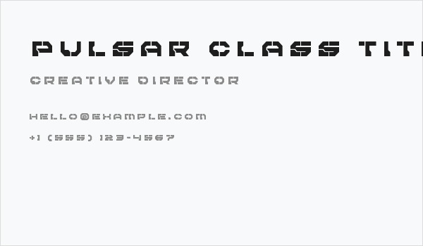 Pulsar Class Title Business Card