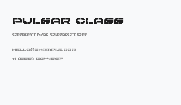 Pulsar Class Business Card