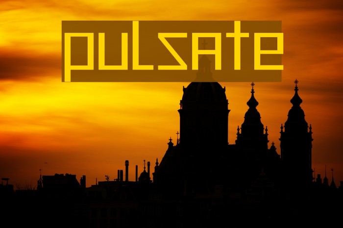 Pulsate Font examples