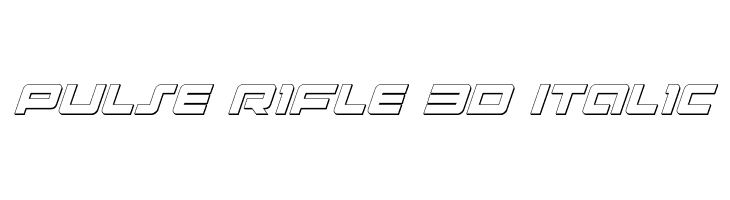 Pulse Rifle 3D Italic  Скачать бесплатные шрифты