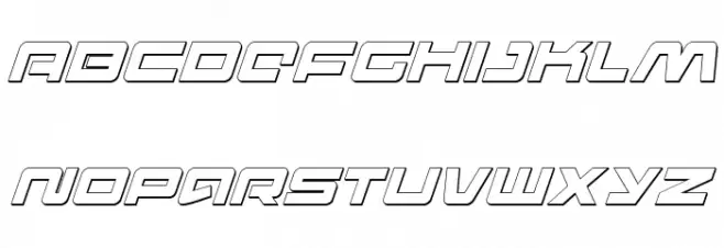 Pulse Rifle 3D Italic Font Litere mari