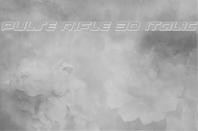 Pulse Rifle 3D Italic Font examples