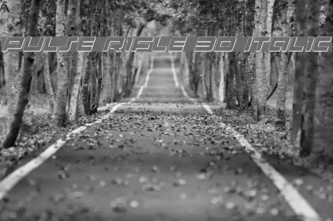 Pulse Rifle 3D Italic Font examples