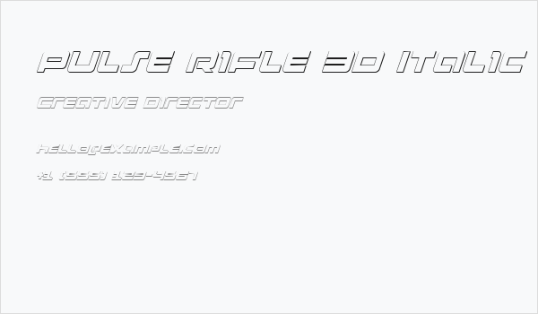 Pulse Rifle 3D Italic Business Card