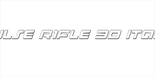 Pulse Rifle 3D Italic Logo