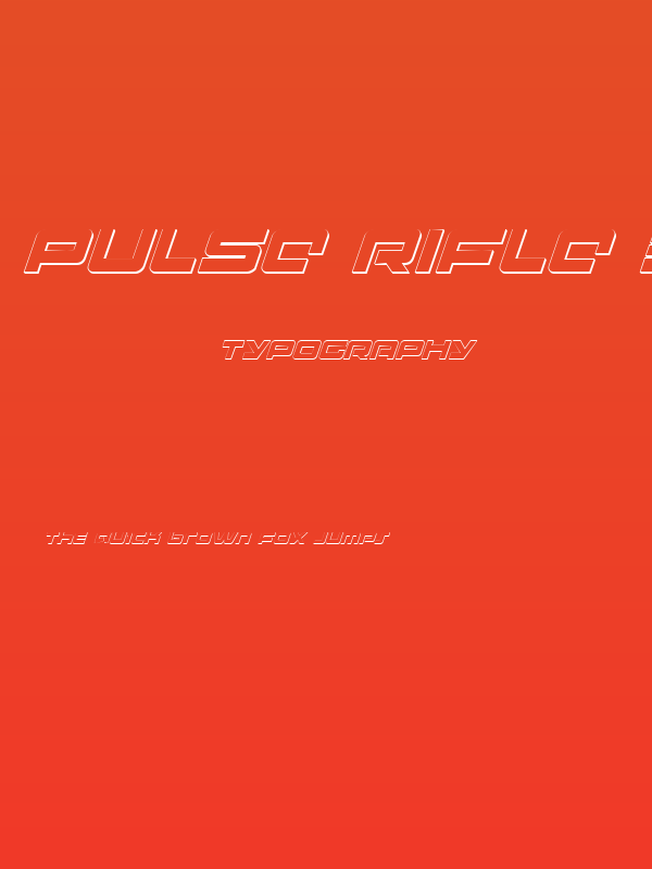 Pulse Rifle 3D Italic Poster