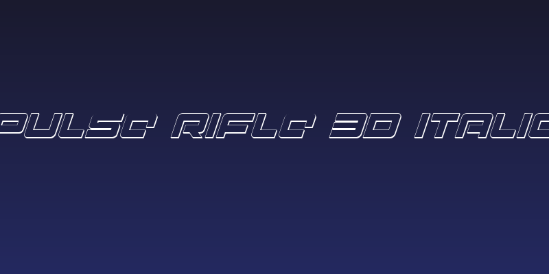 Pulse Rifle 3D Italic Social Header