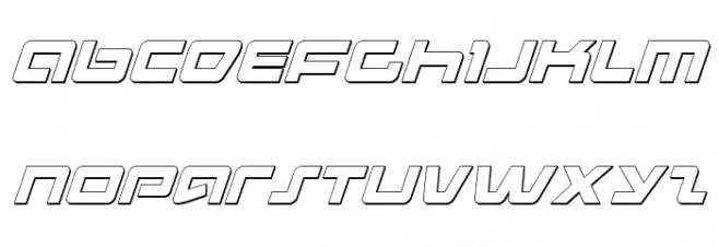 Pulse Rifle 3D Italic Font Litere mici