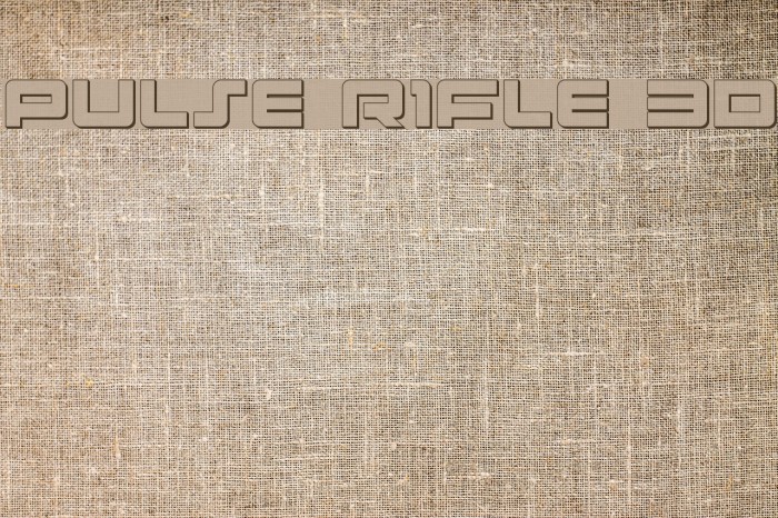 Pulse Rifle 3D Font examples