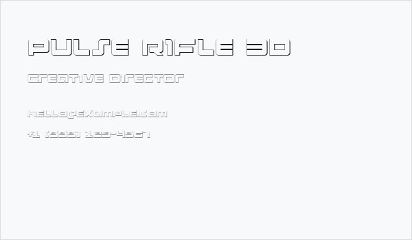 Pulse Rifle 3D Business Card