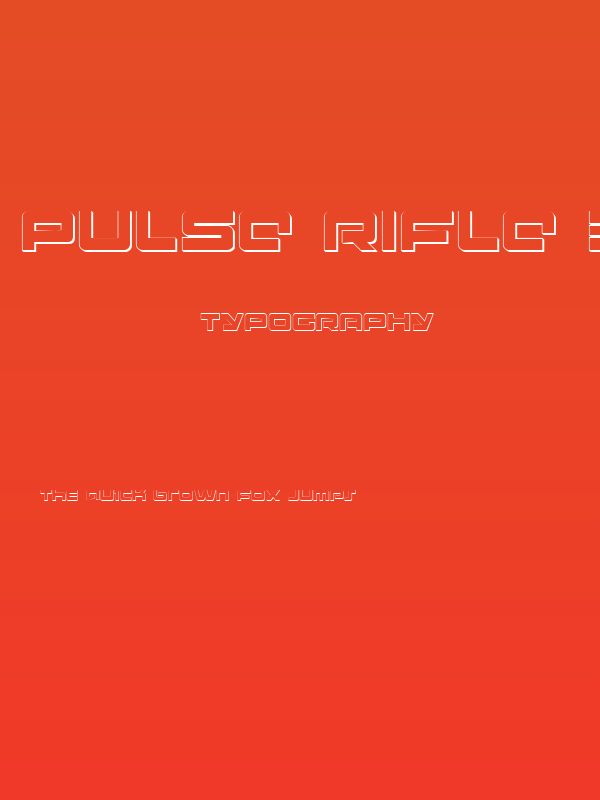 Pulse Rifle 3D Poster