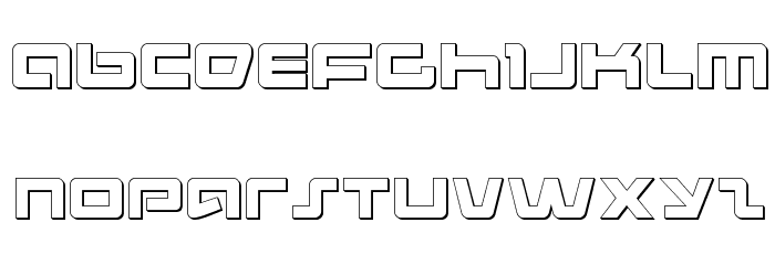 Pulse Rifle 3D Font LOWERCASE