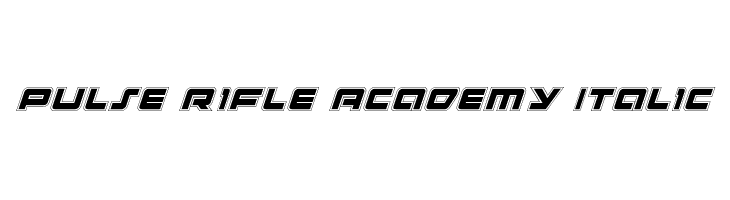 Pulse Rifle Academy Italic  font caratteri gratis