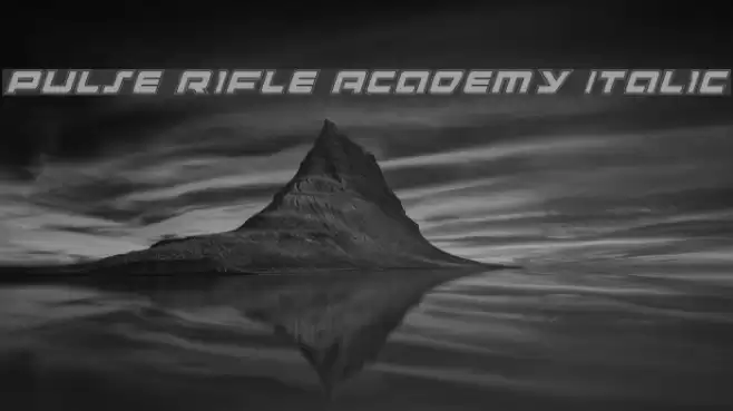 Pulse Rifle Academy Italic Polices examples