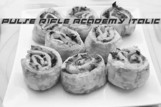 Pulse Rifle Academy Italic Polices examples