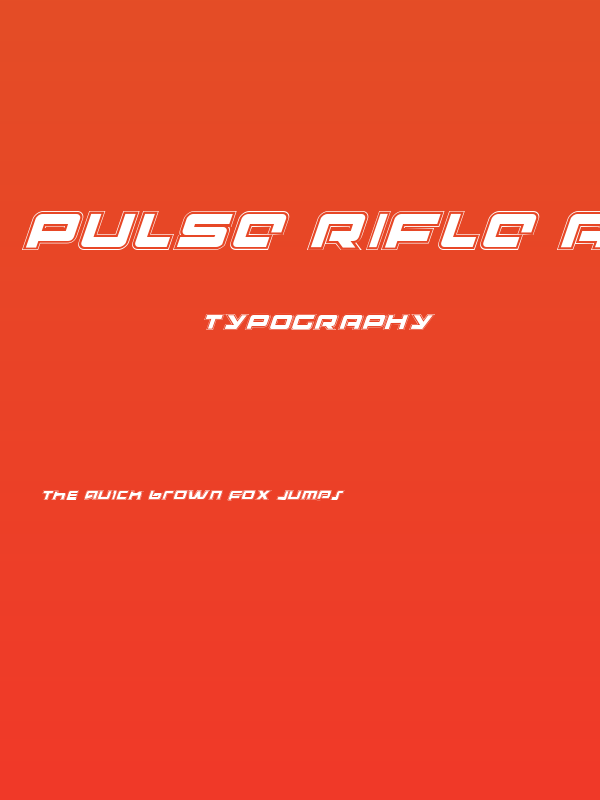 Pulse Rifle Academy Italic Poster